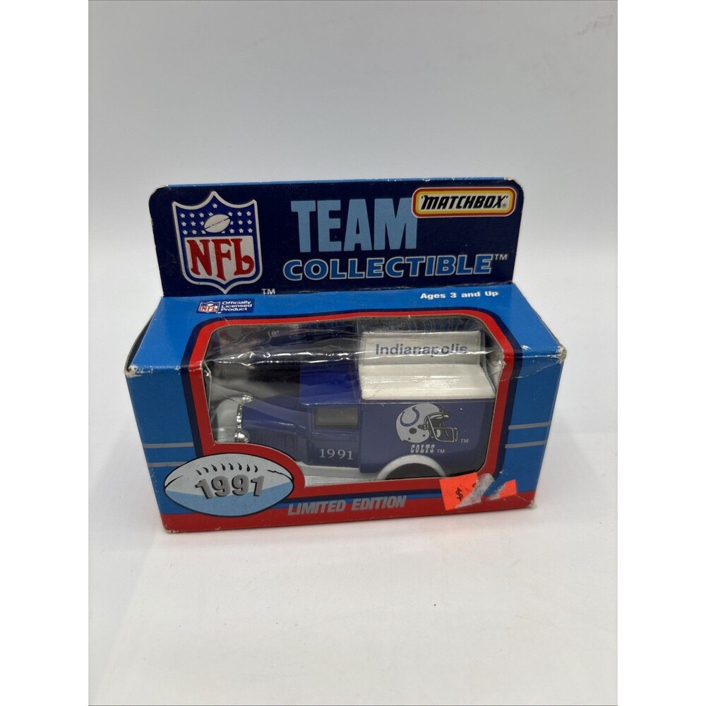 Vtg 1991 Indianapolis Colts NFL FOOTBALL TEAM LIMITED MATCHBOX DIECAST Truck NIB